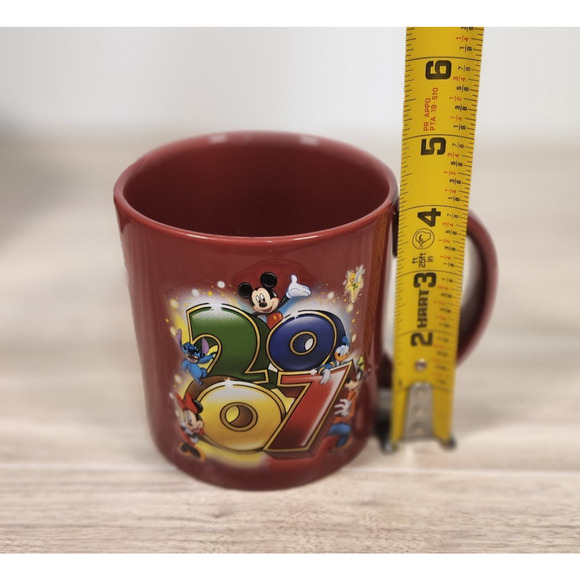 Walt Disney World Mickey Mouse 2007 3D Emboss Coffee Mug Cup Minnie Goofy w/ Box - Picture 8 of 12